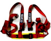 Sparco 4 Point Harness Red - P/N: 04604BVRS